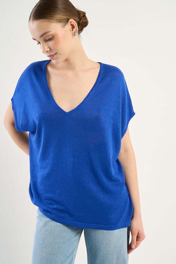 les tricots de léa Pull col V sans manches en 100% Lin MAELLAE Neon les tricots de léa Pull col V sans manches en 100% Lin MAELLAE Neon