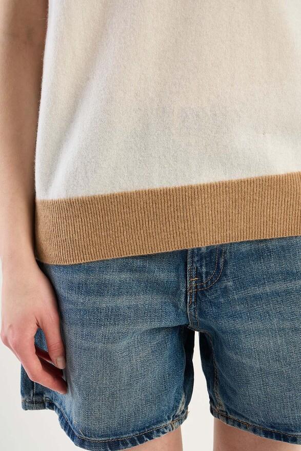 les Tricots De Léa Pull Sans Manches En 100% Cachemire MARTOK Camel