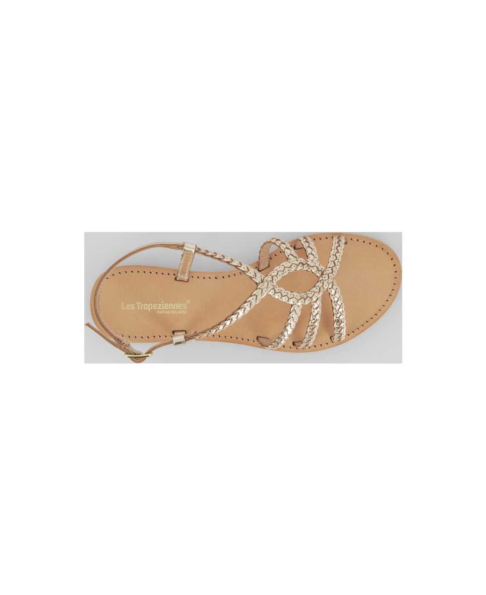 Les Tropeziennes HEMILTRES Sandales Femme En Cuir Doré
