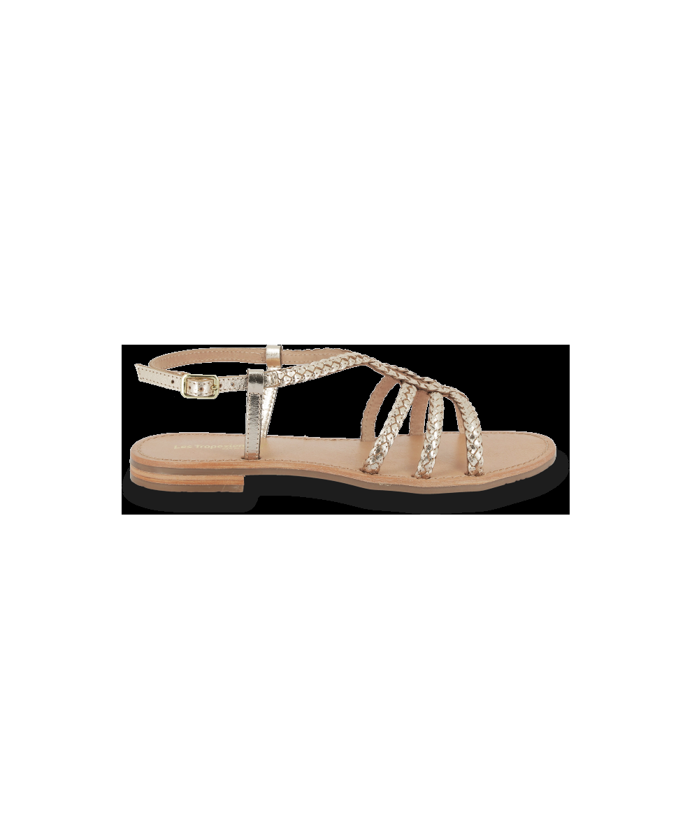 les tropeziennes HEMILTRES Sandales femme en cuir doré