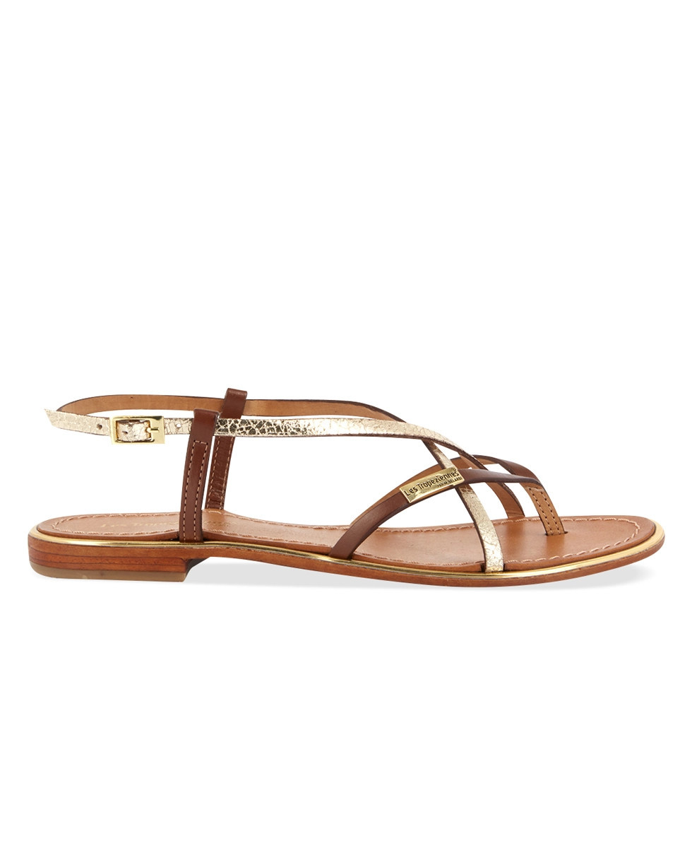 les tropeziennes MONACODE Sandales femme à entre doigts en cuir