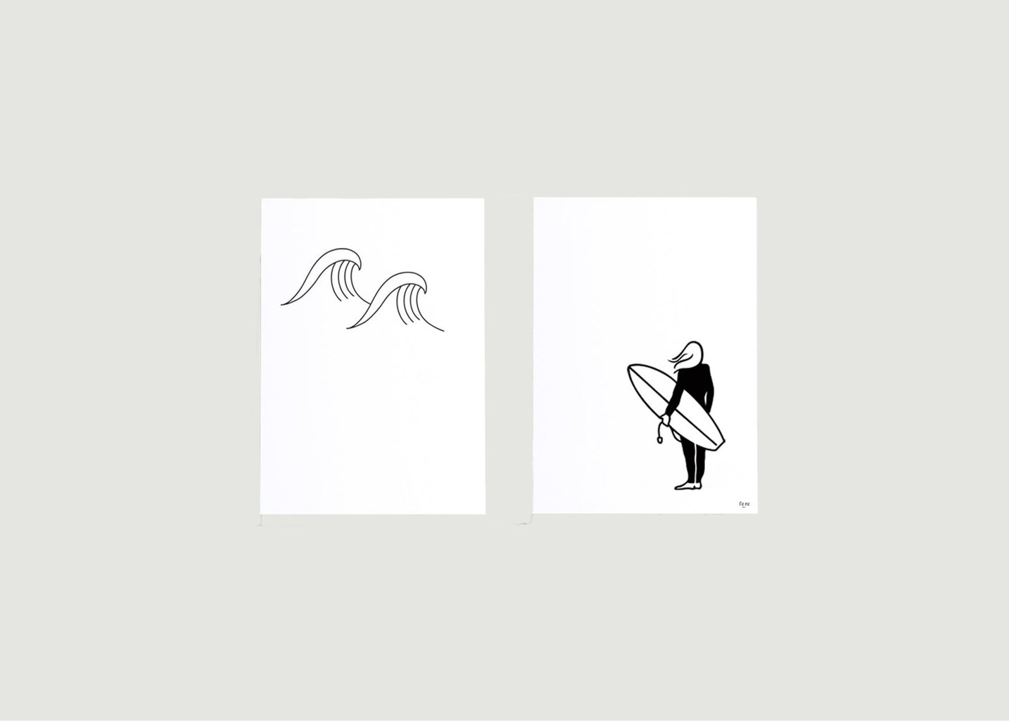 l'exception Affiche les sportifs Le surf Blanc Fere Paris