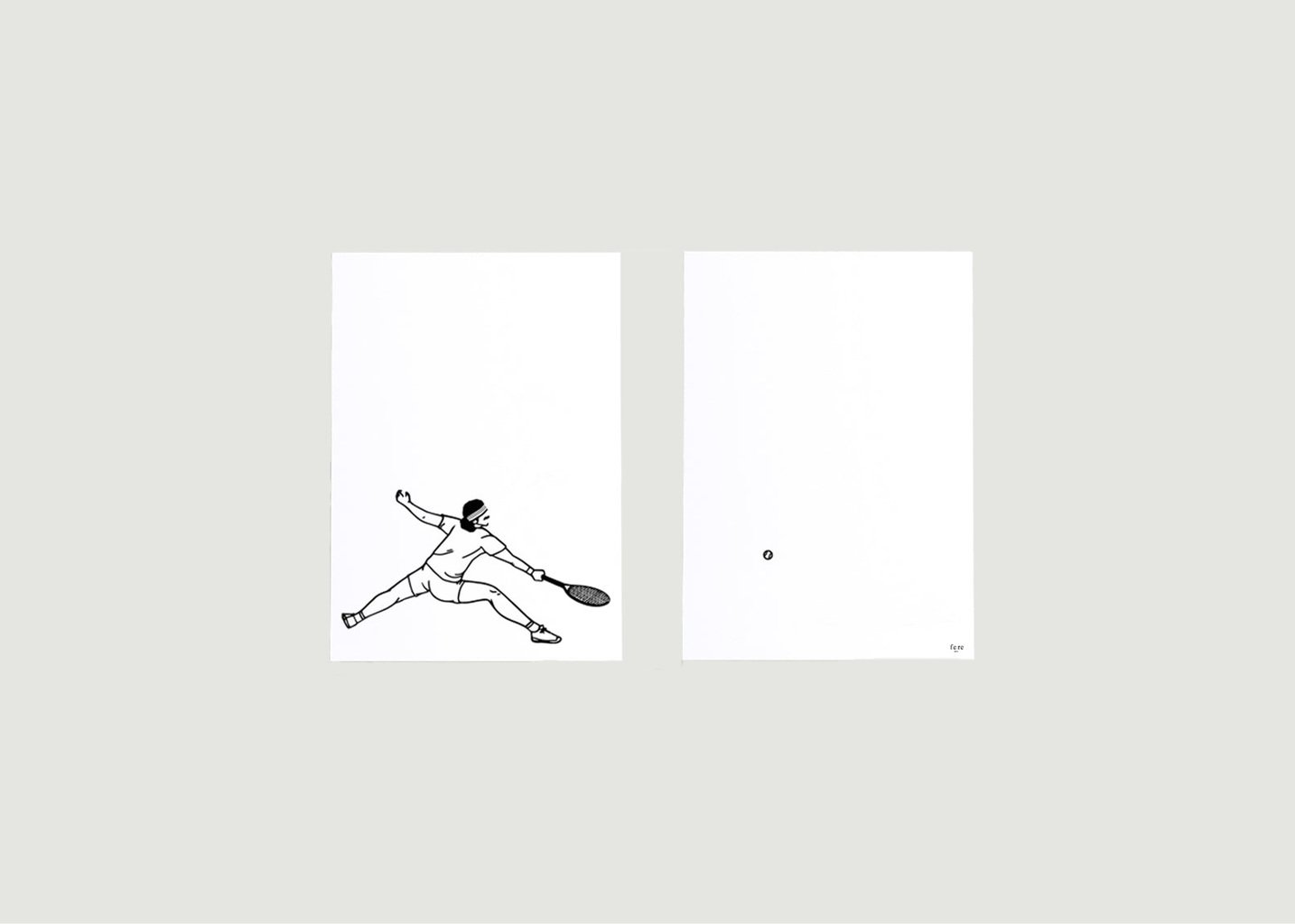 l'exception Affiche les sportifs Tennis Blanc Fere Paris