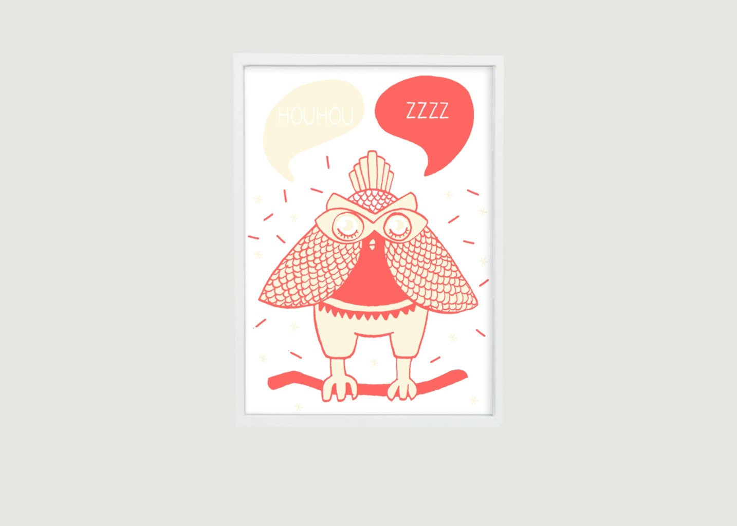 l'exception Affiche Loula phosphorescente Rouge Omy