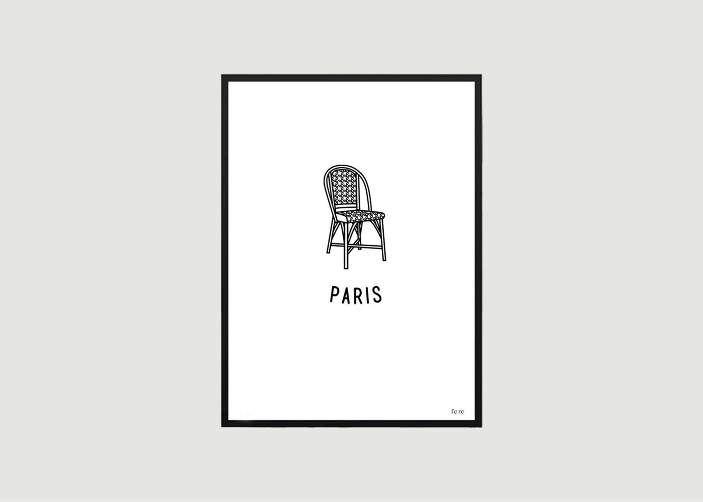 l'exception Affiche Paris terrasse Blanc Fere Paris