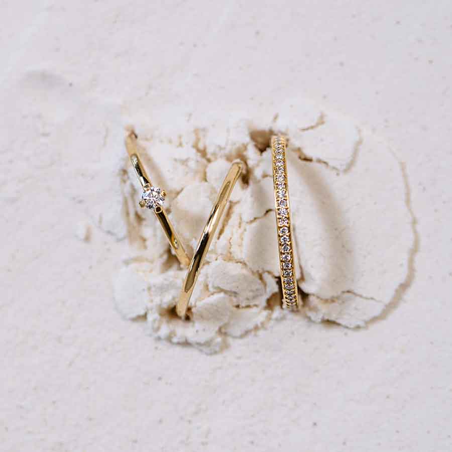 L'exception Anneau Solitaire ReMind Mini En Or Or Maren Jewellery