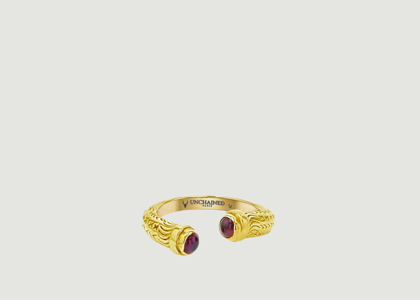 l'exception Bague Aina grenats gold en vermeil 24kt Or Unchained Paris