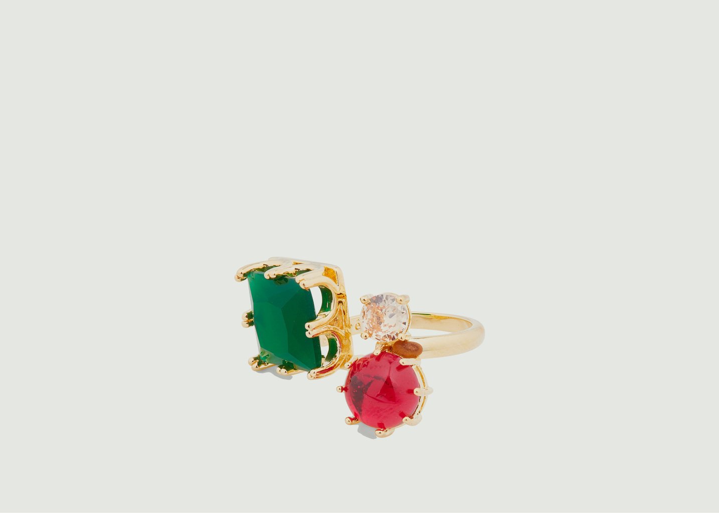 L'exception Bague Ajustable Avec Pierres Toi Et Moi Colorama Multicolore Les Néréides