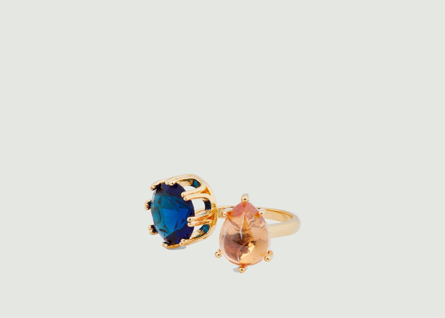 L'exception Bague Ajustable Avec Pierres Toi Et Moi Colorama Multicolore Les Néréides