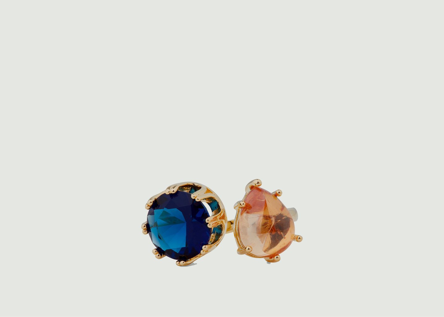 L'exception Bague Ajustable Avec Pierres Toi Et Moi Colorama Multicolore Les Néréides