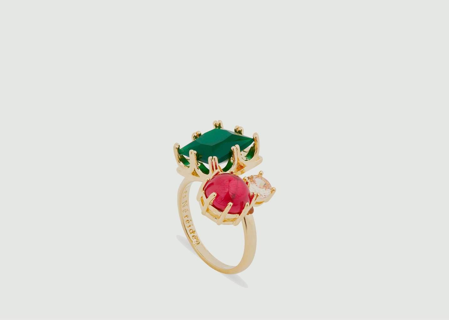 l'exception Bague ajustable avec pierres Toi et Moi Colorama Multicolore Les Néréides