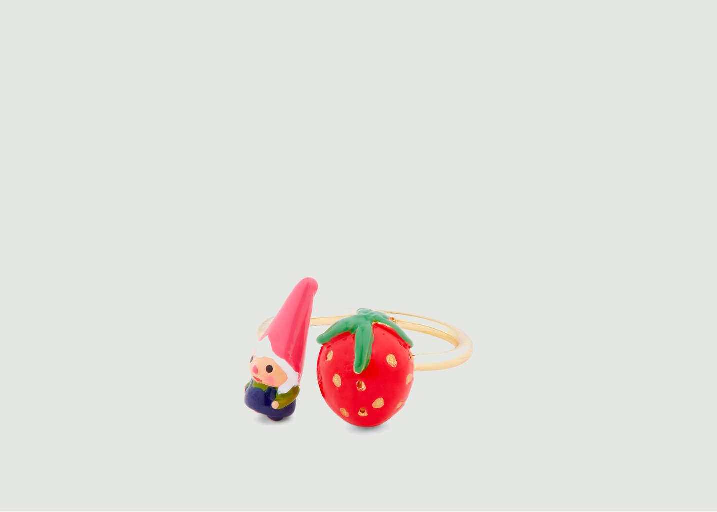 L'exception Bague Ajustable Toi Et Moi Champimignon Multicolore N2