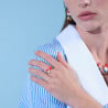 L'exception Bague Ajustable Toi Et Moi Champimignon Multicolore N2