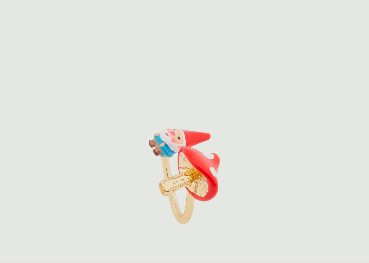 l'exception Bague ajustable Toi et Moi Champimignon Multicolore N2