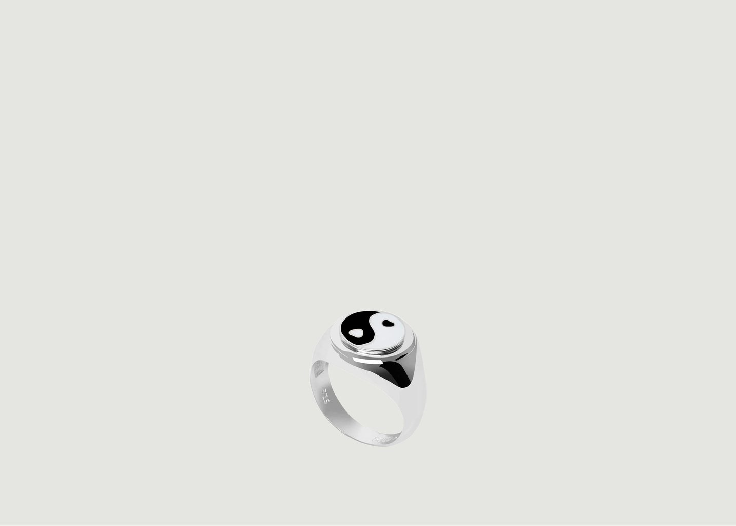 l'exception Bague Argent Noir Yin Yang Argent Wilhelmina Garcia