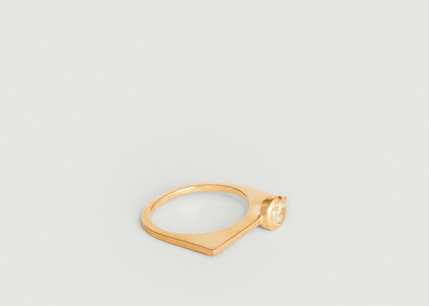 L'exception Bague Avec Quartz Laser Vermeil Gamme Blanche