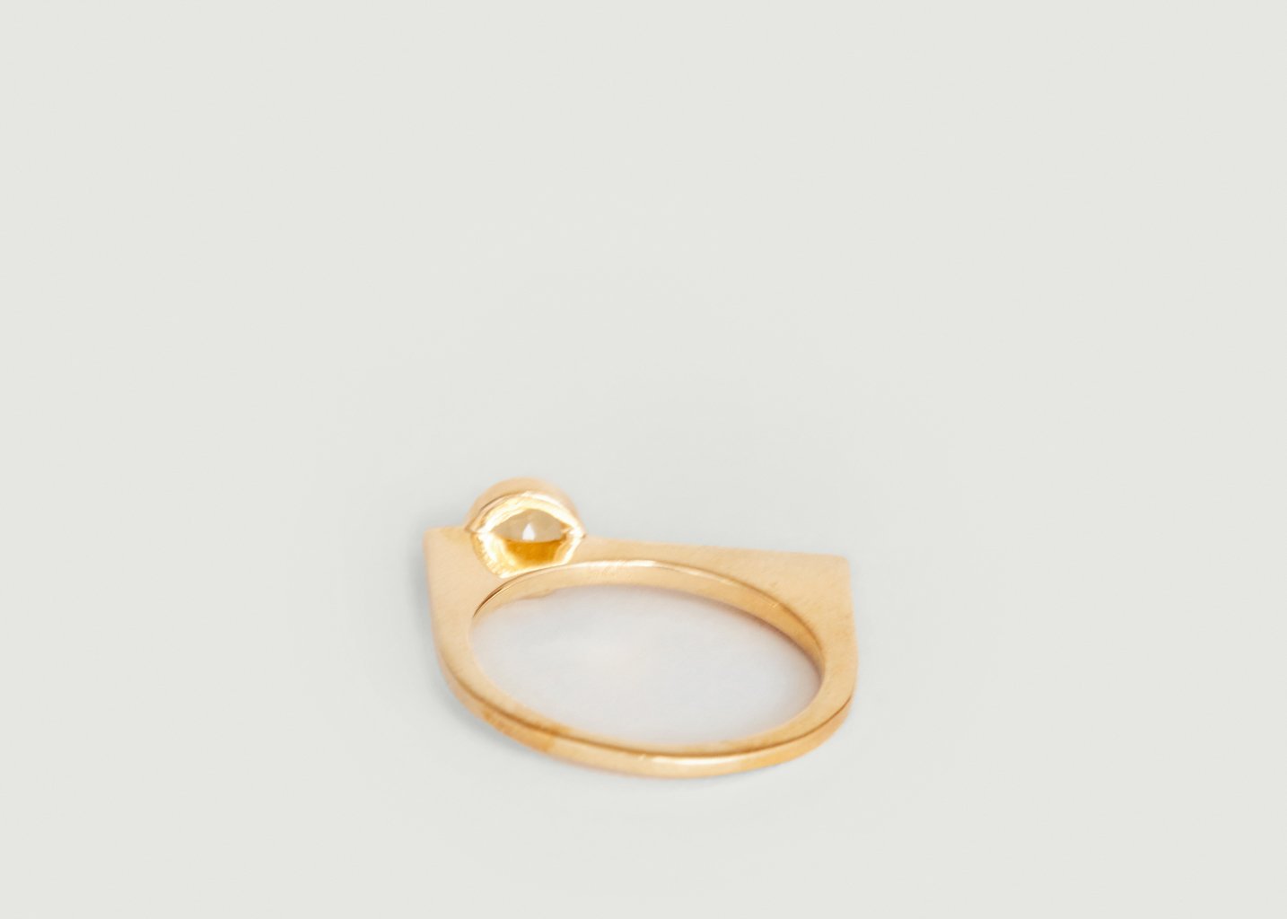 L'exception Bague Avec Quartz Laser Vermeil Gamme Blanche