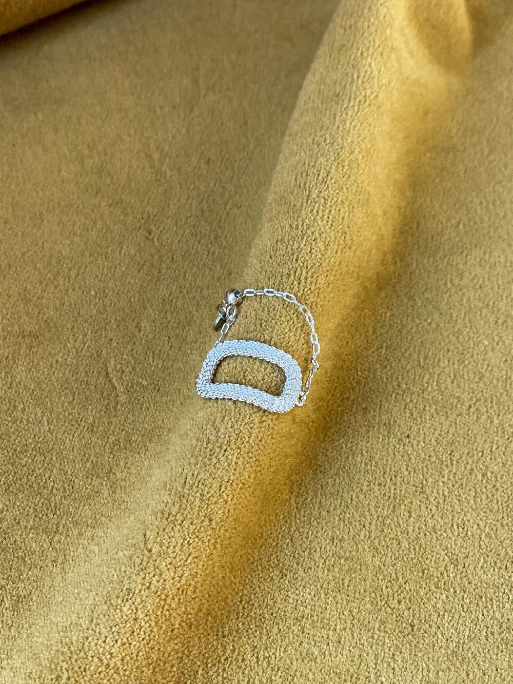 L'exception Bague Chaîne Alba Argent Bénédicte Paris