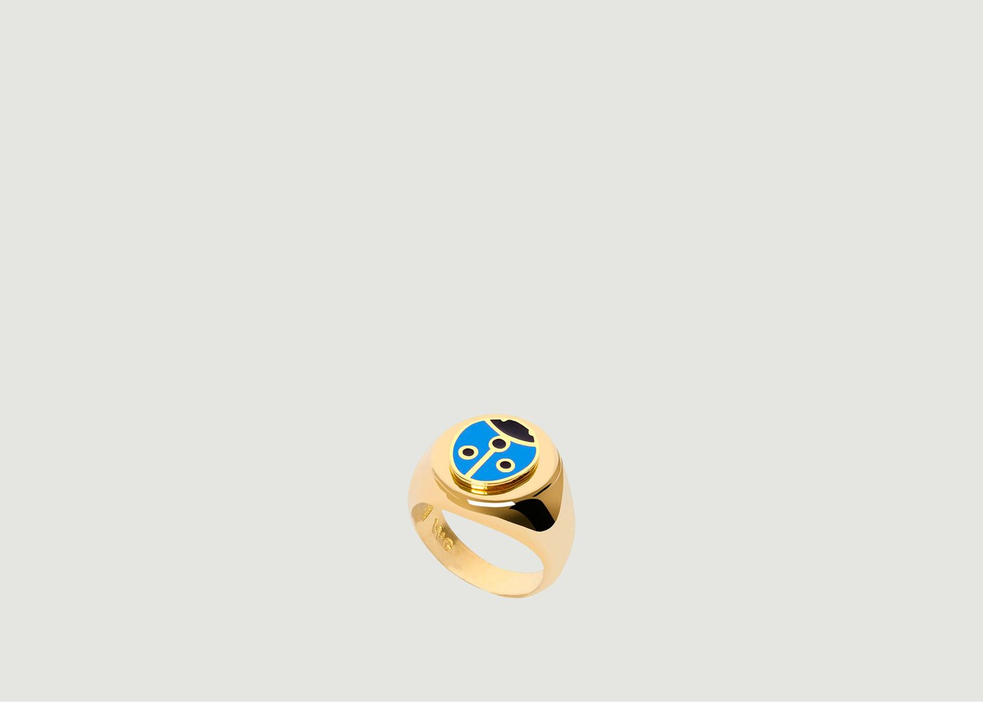 l'exception Bague Coccinelle Bleue Or Or Wilhelmina Garcia