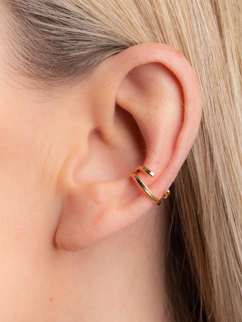 L'exception Bague D'oreille Double Eustache Or April Please