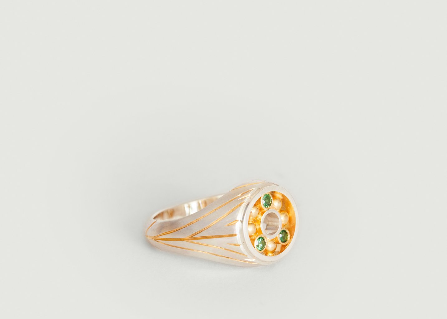 L'exception Bague Déroulement Tsavorites Argent HYQS