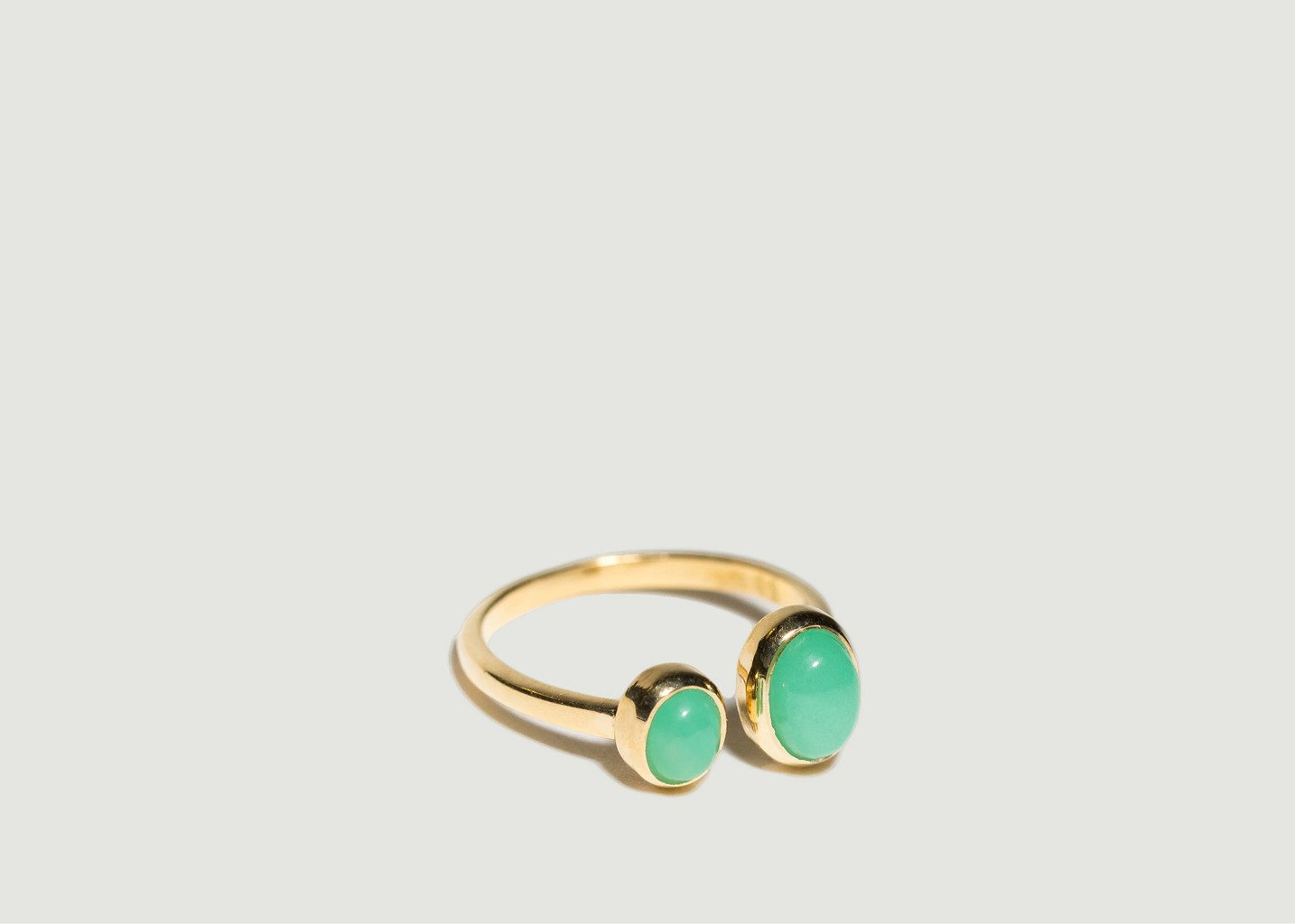 l'exception Bague Duo Chlorophylle Or Gamme Blanche