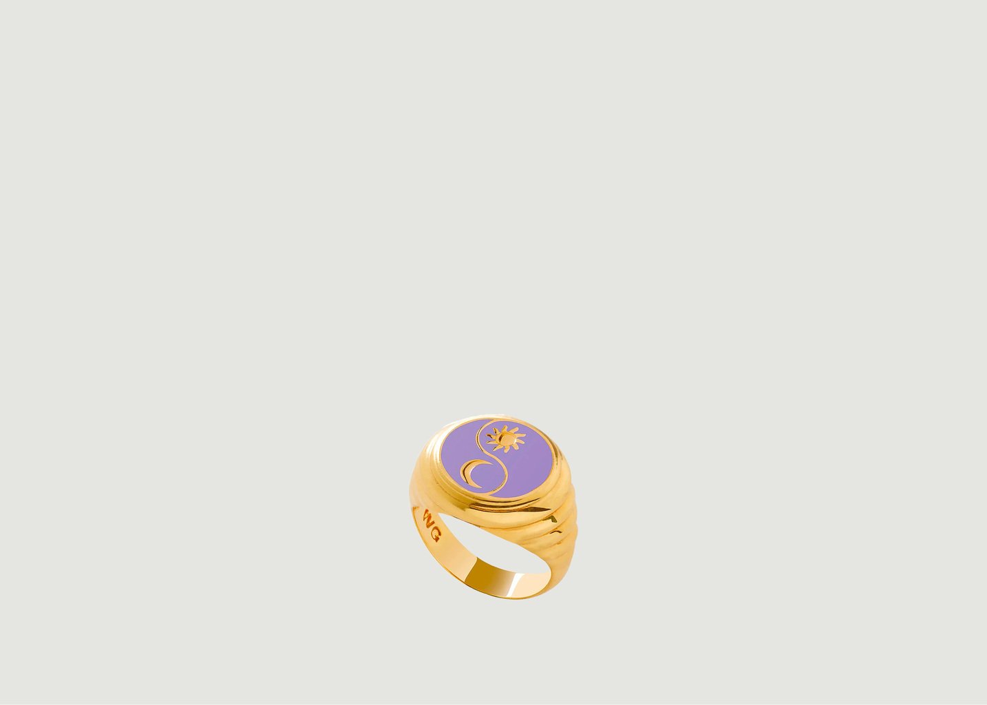 l'exception Bague éclipse scintillante or violet fleur Or Wilhelmina Garcia
