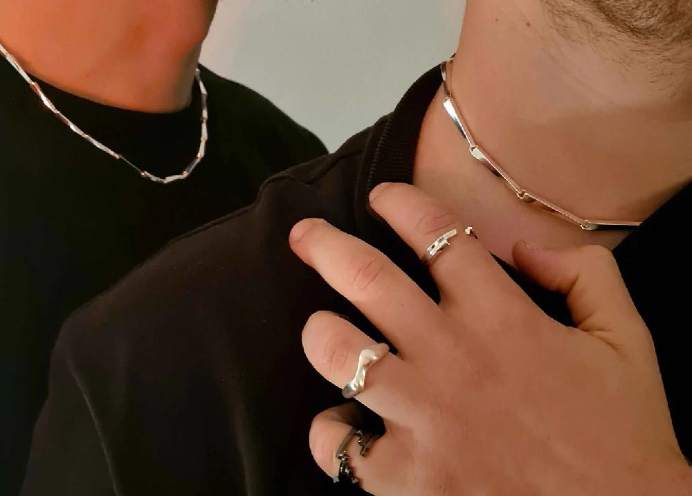 L'exception Bague En Argent Recyclé Tiye Argent Aerea Studio