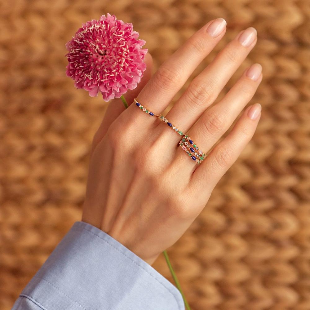 L'exception Bague Gaia 2 Majorelle Or Sophie D'Agon