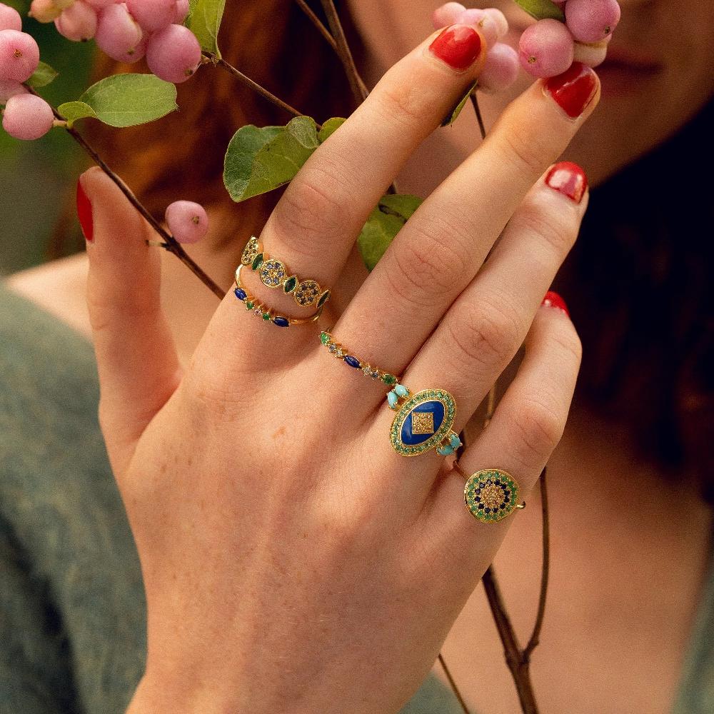 L'exception Bague Gaia 3 Majorelle Or Sophie D'Agon