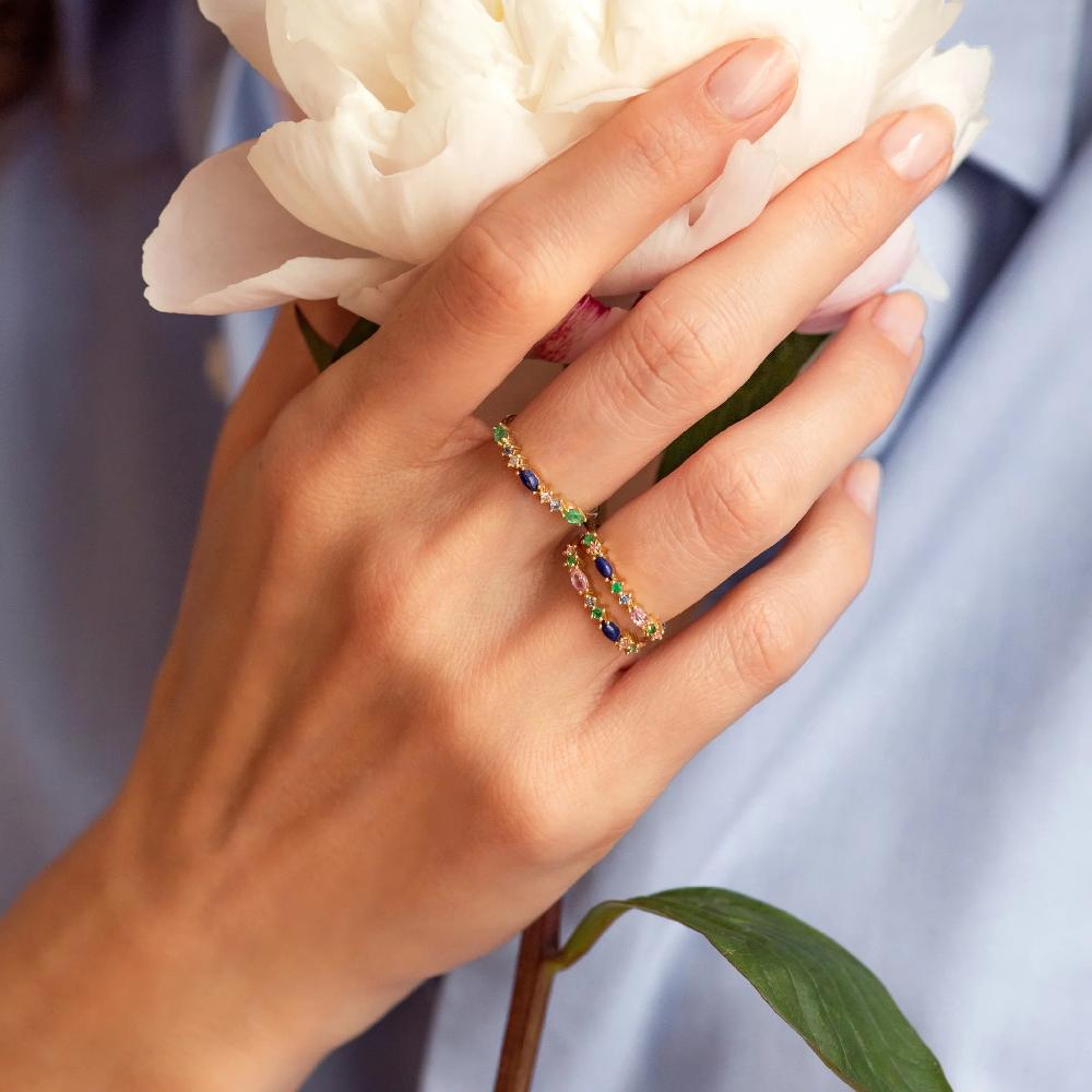 L'exception Bague Gaia 3 Majorelle Or Sophie D'Agon