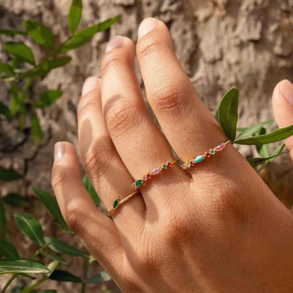 L'exception Bague Gaia 3 Turquoise Or Sophie D'Agon