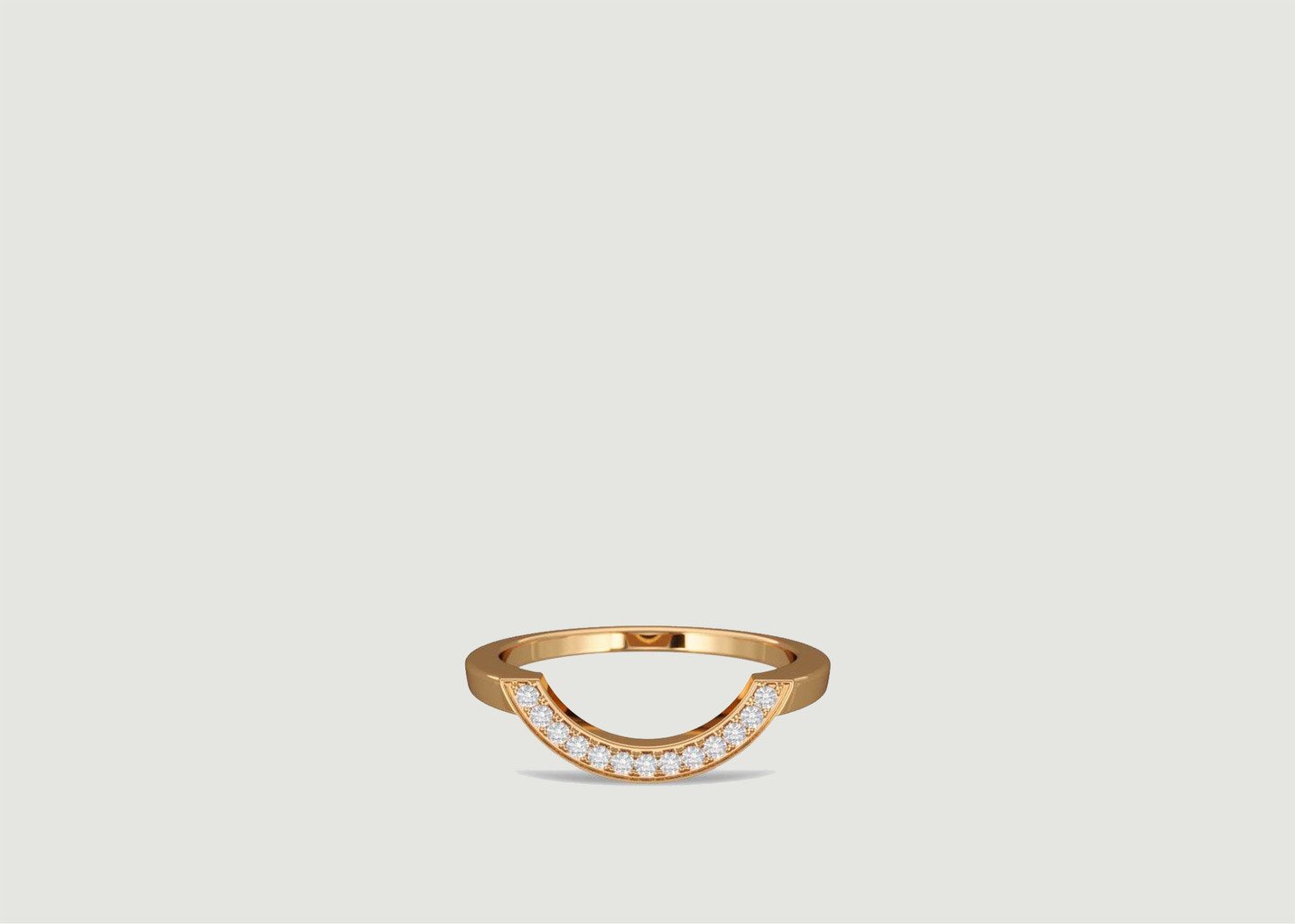 l'exception Bague Intrépide grand arc pavée Or Loyal.e Paris