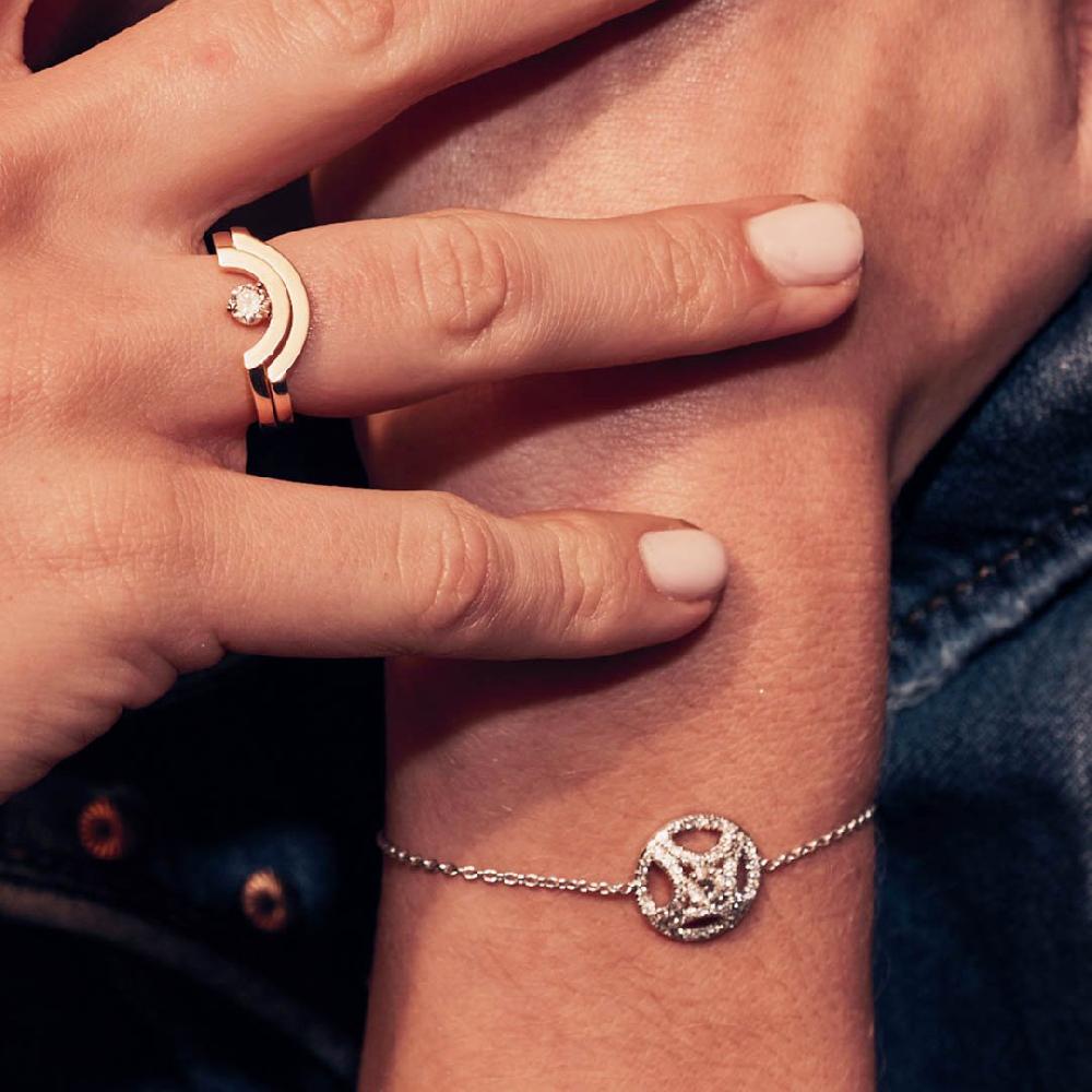 L'exception Bague Intrépide Petit Arc 0.25ct Or Loyal.e Paris