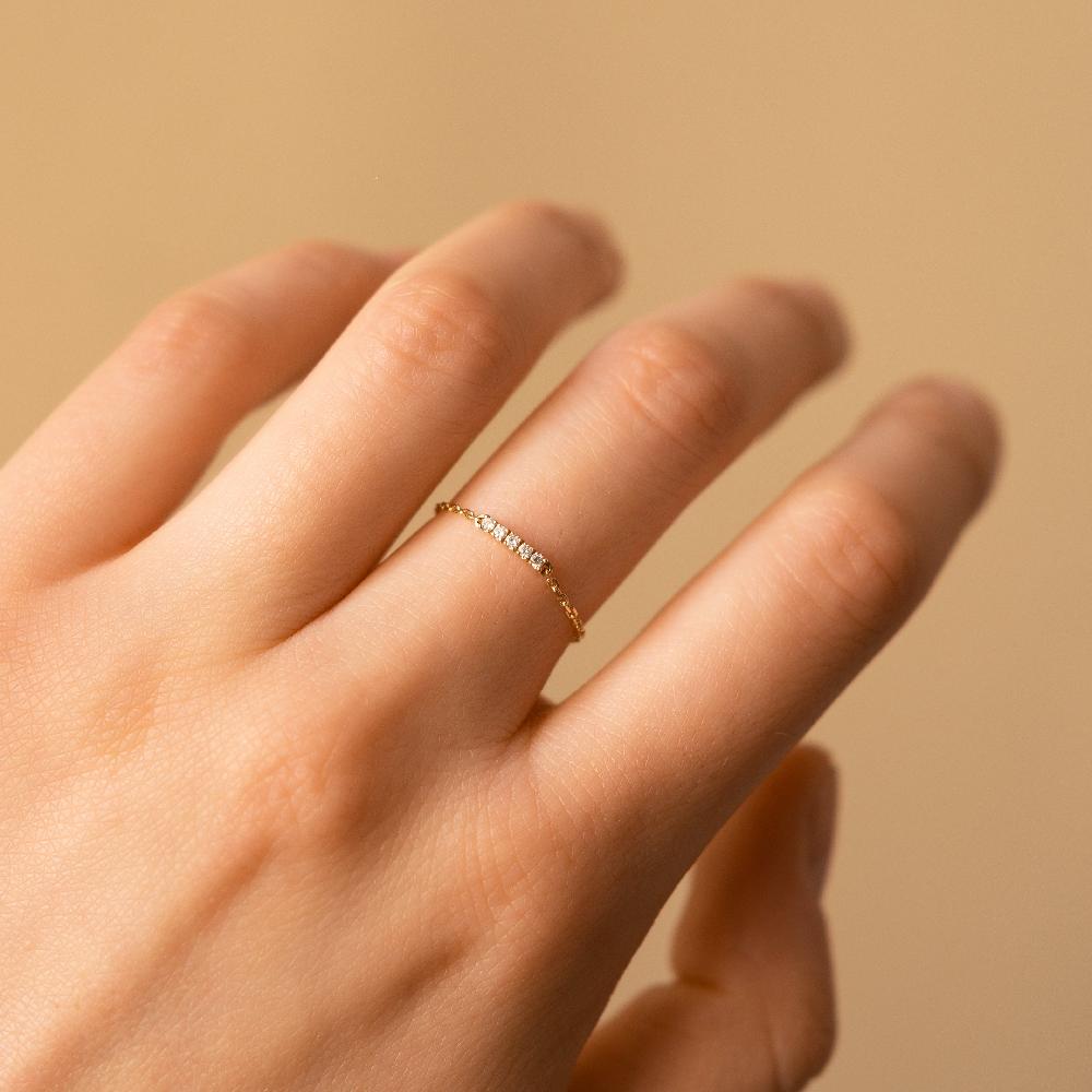 L'exception Bague Iris Chaîne Diamants Blancs Or Douze Paris