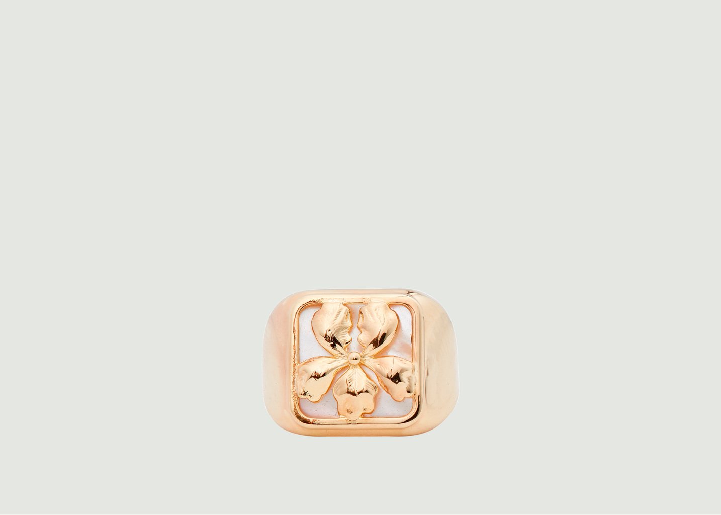 L'exception Bague Iris Nature Flamboyante Blanc Les Néréides