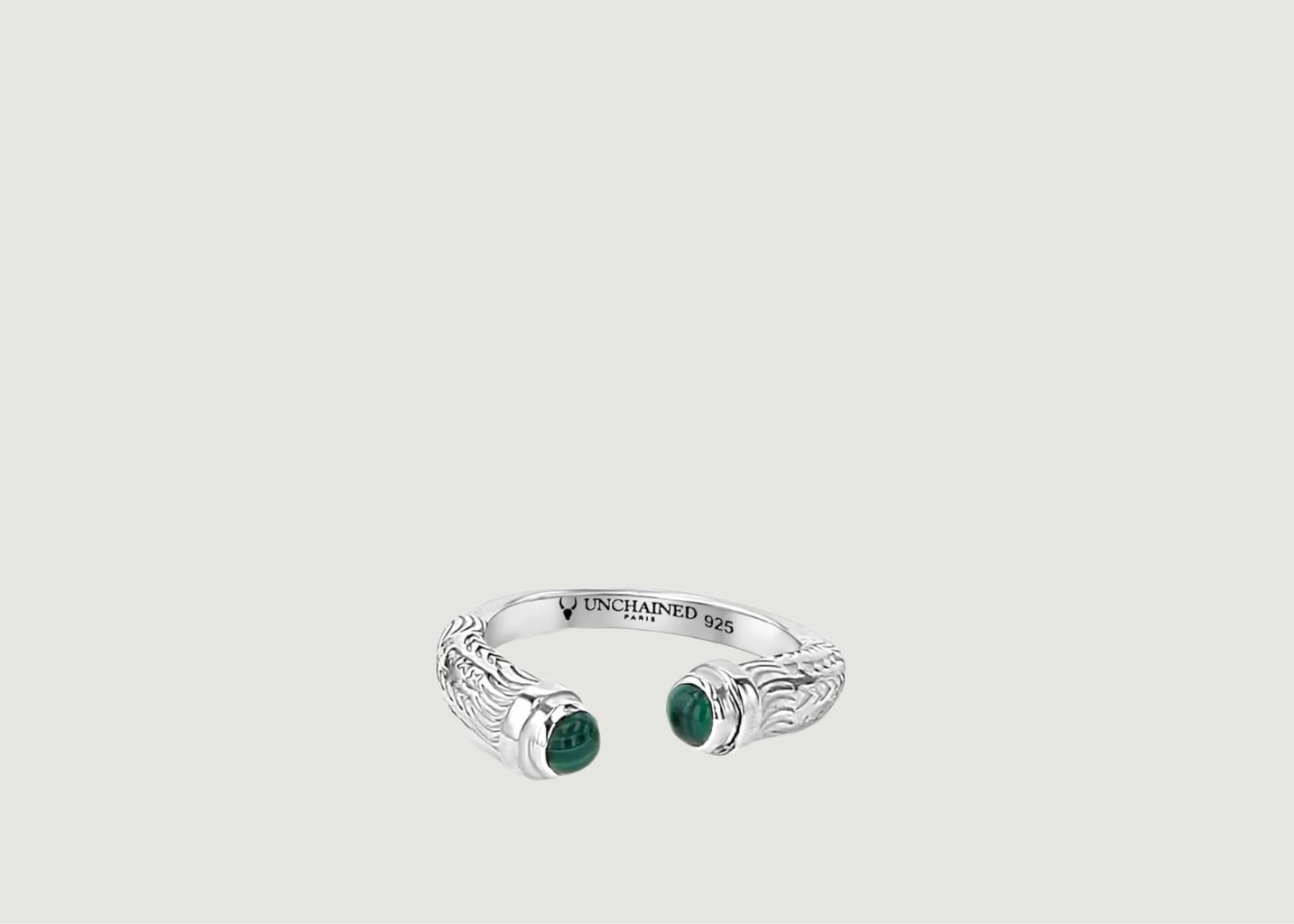 l'exception Bague Malala malachites en argent 925 Argent Unchained Paris