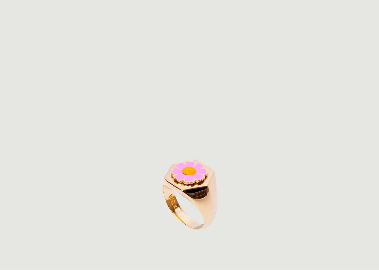 l'exception Bague marguerite rose dorée Or Wilhelmina Garcia