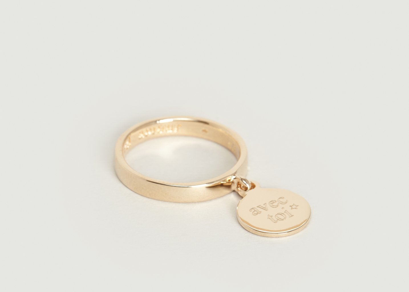l'exception Bague Médaille Mobile Avec Toi Or Nouvel Amour