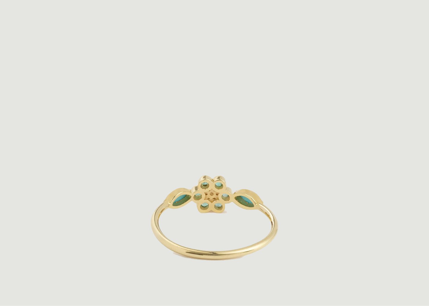 L'exception Bague Miniflower 1 Turquoise Or Sophie D'Agon