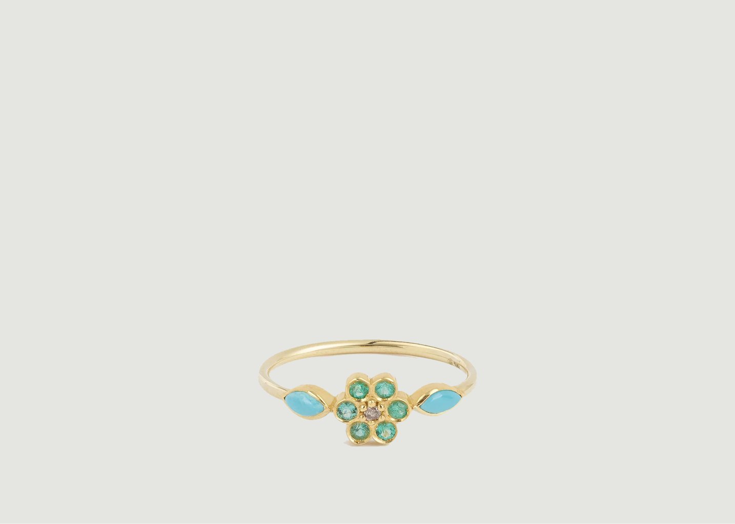 l'exception Bague Miniflower 1 Turquoise Or Sophie d'Agon