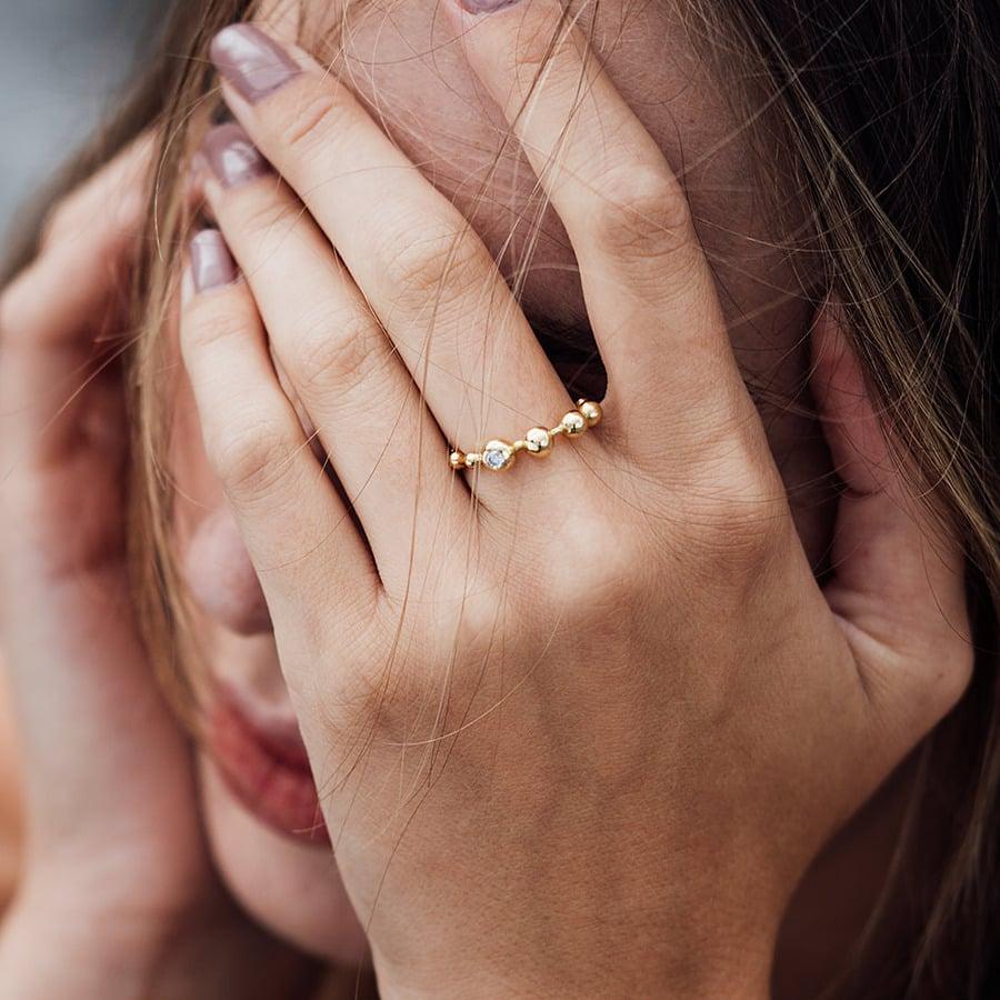 L'exception Bague Perle Cosmic Dreams Avec Pierre Or Maren Jewellery