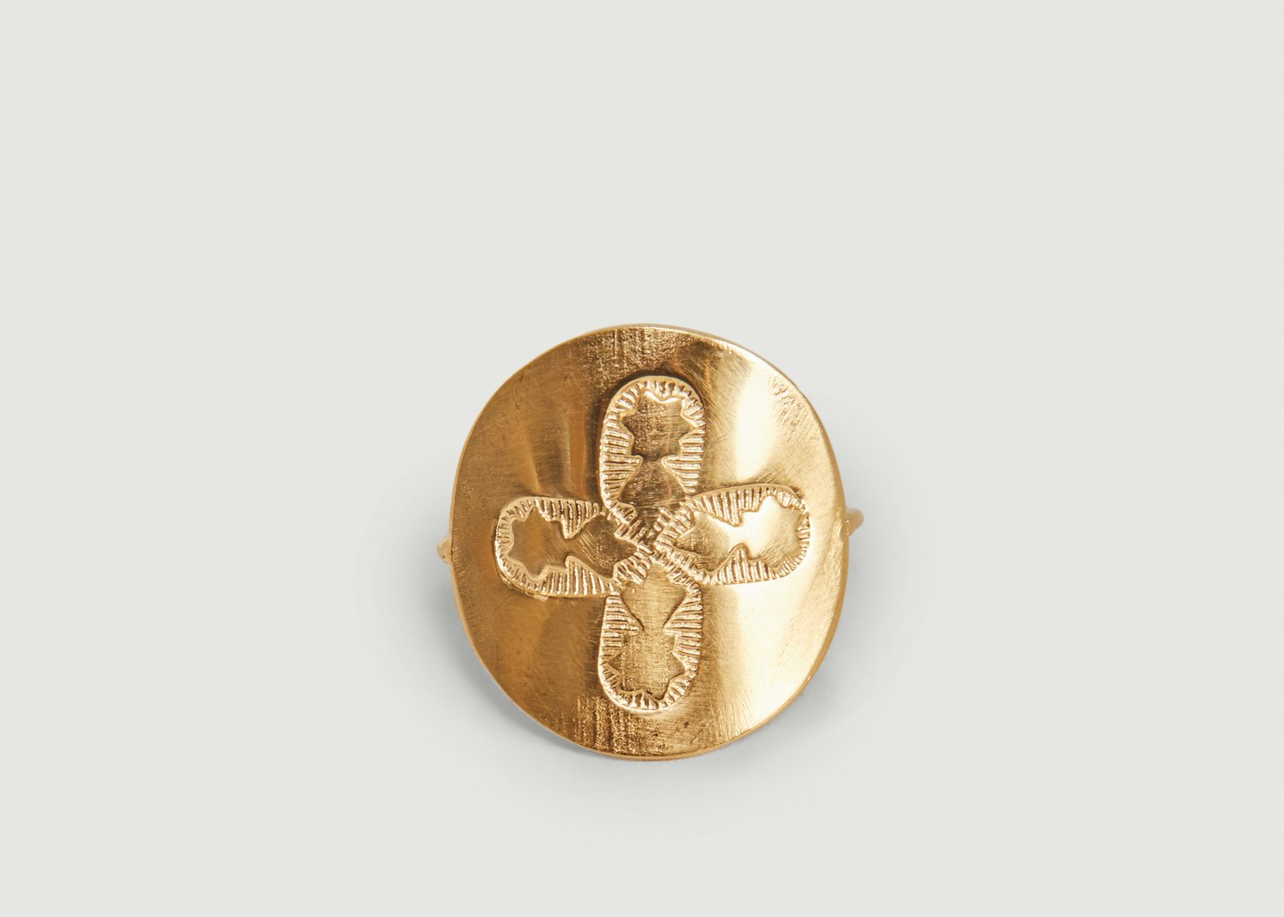 l'exception Bague vermeil Médaille Trèfle Vermeil Par Coeur Paris