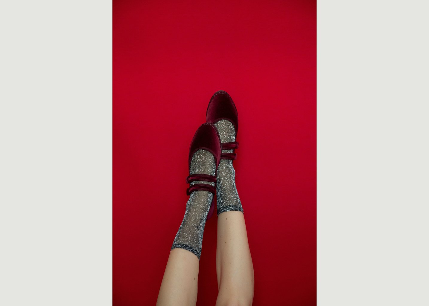 L'exception Ballerine Antoine En Velours Bordeaux Flabelus