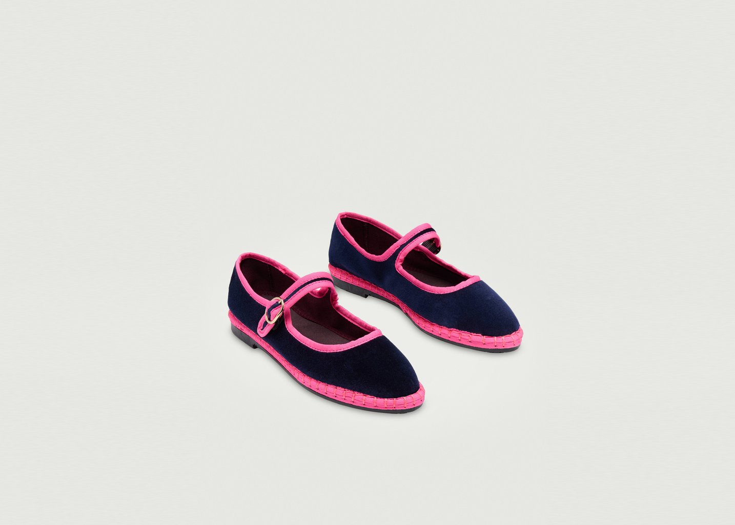 L'exception Ballerine Biddy En Velours Multicolore Flabelus