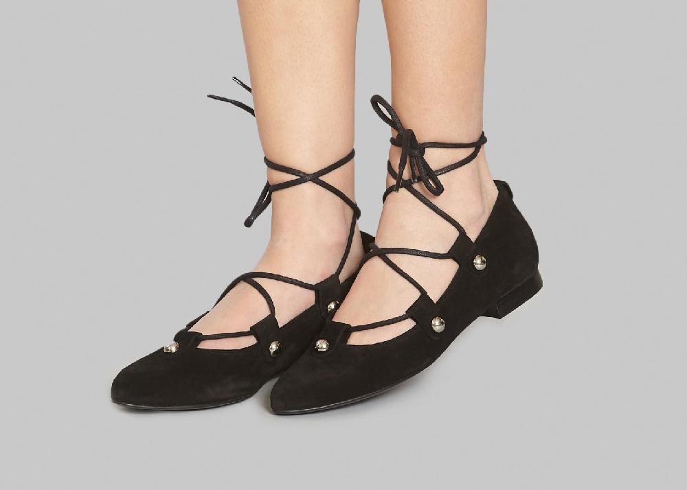L'exception Ballerine Clous Noir Sonia By Sonia Rykiel