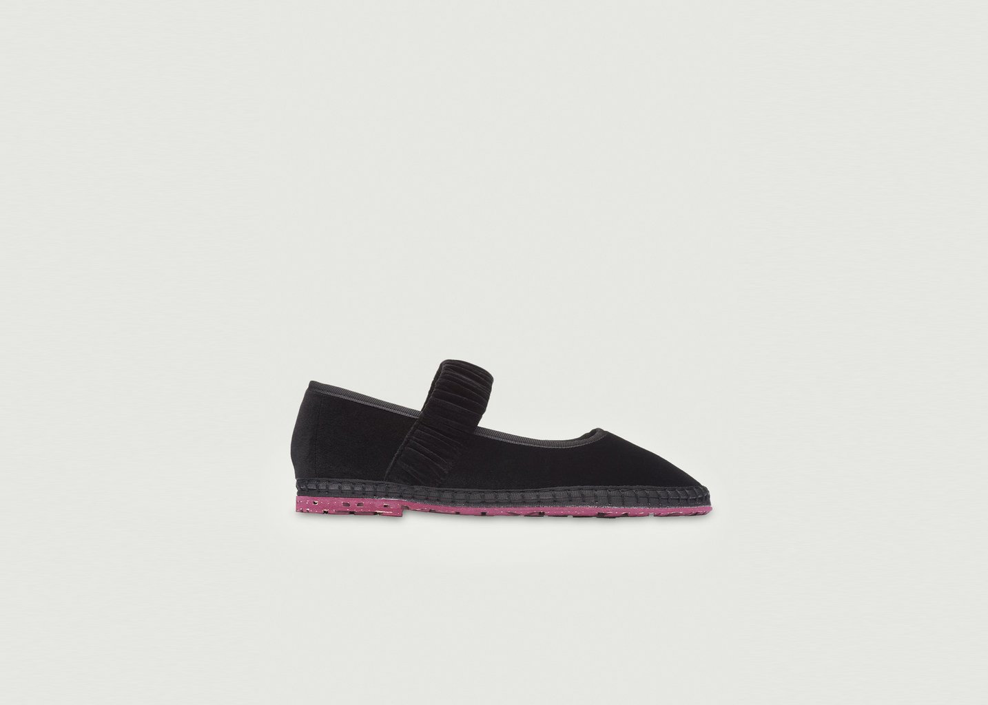 l'exception Ballerine Mafalda Antonia en velours Noir Flabelus