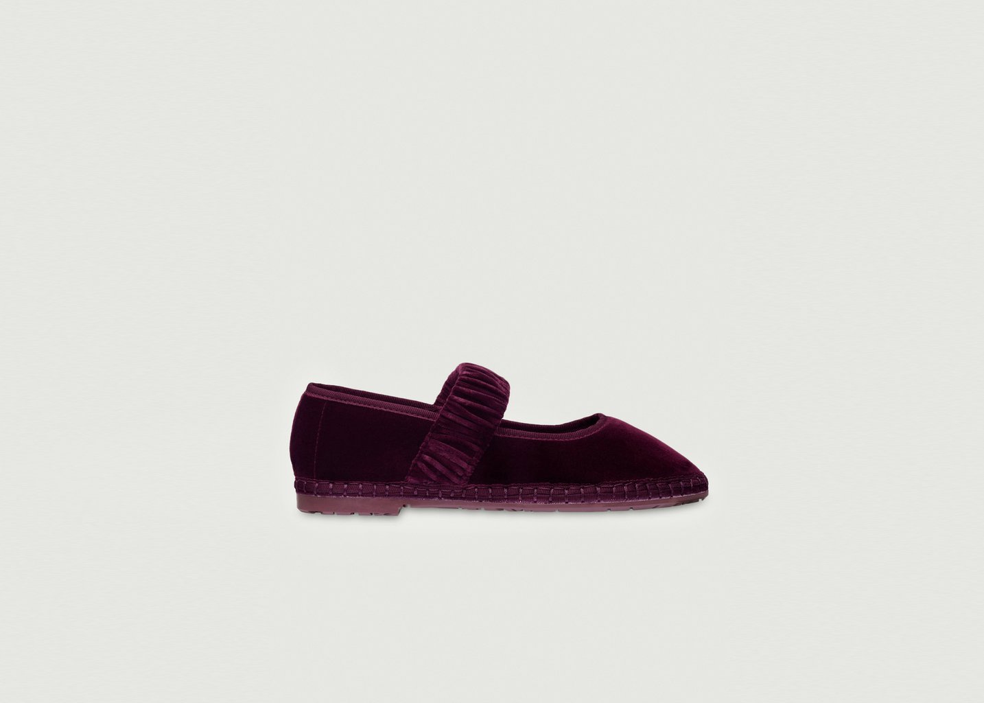 l'exception Ballerine Mafalda en velours Bourgogne Flabelus