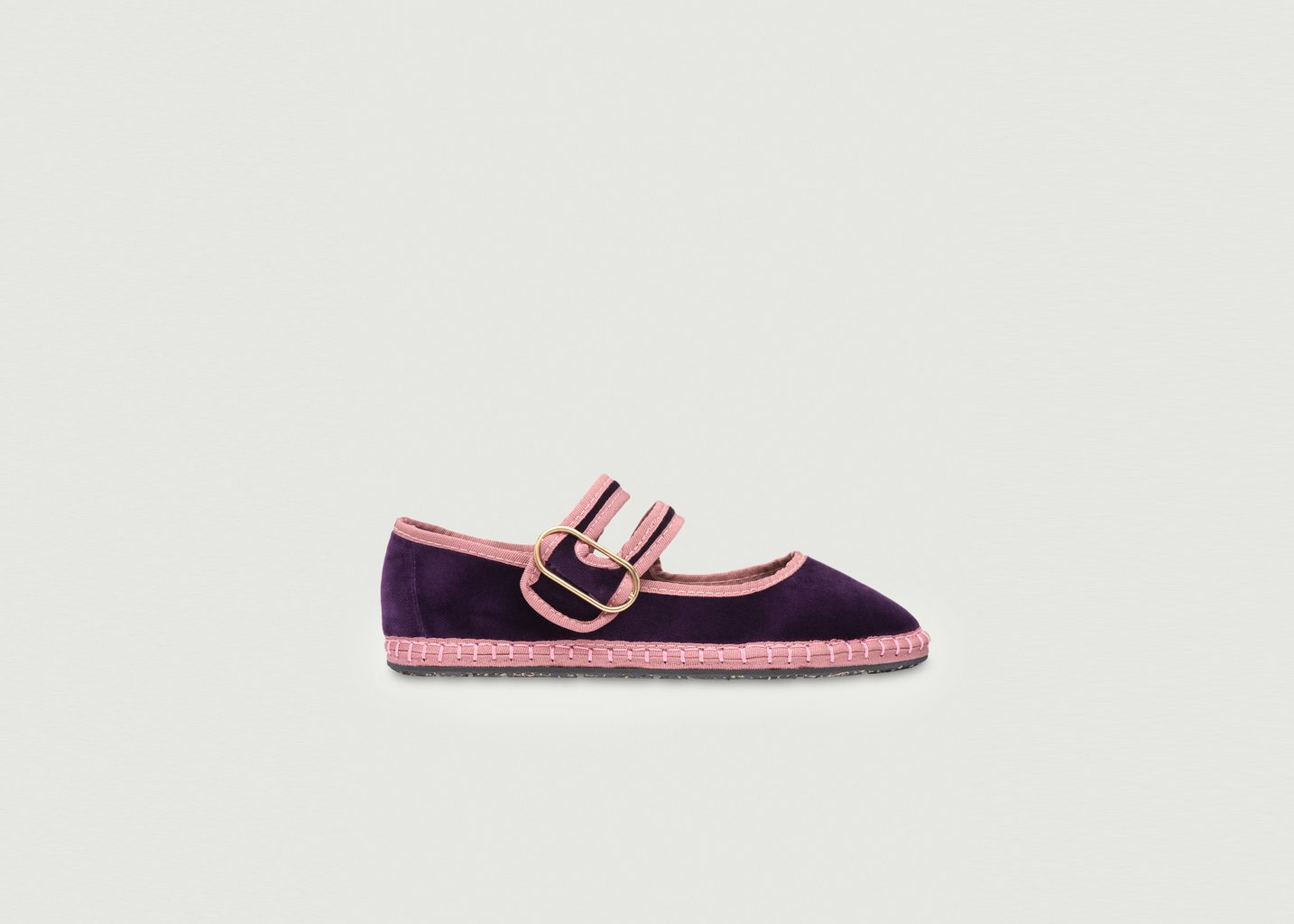 l'exception Ballerine Matilda en velours Violet Flabelus