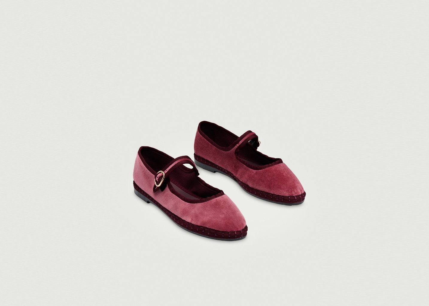 L'exception Ballerine O'Brien En Velours Rose Flabelus